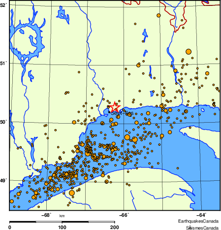 Map of earthquakes magnitude 2.0 and larger, 2000 - present