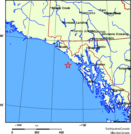 Map of Earthquake Localities