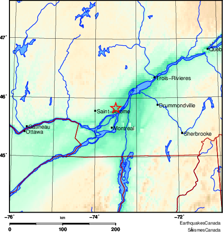 Map of Earthquake Area