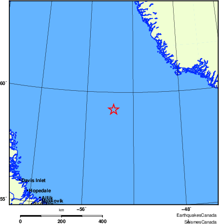 Map of Earthquake Localities