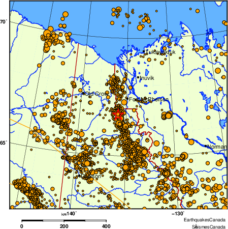 Map of earthquakes magnitude 2.0 and larger, 2000 - present