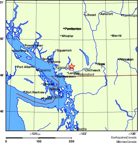 Map of Earthquake Localities