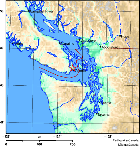 carte des environs du séisme