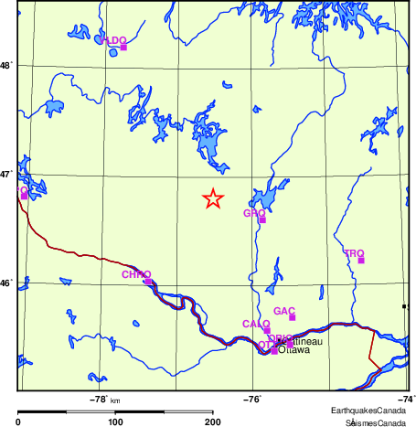 carte des localisations des stations sismologiques locales