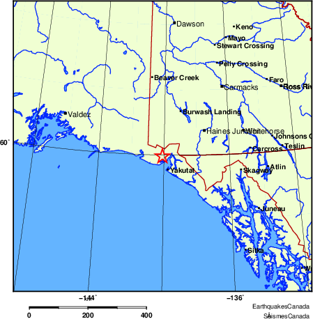 Map of Earthquake Localities