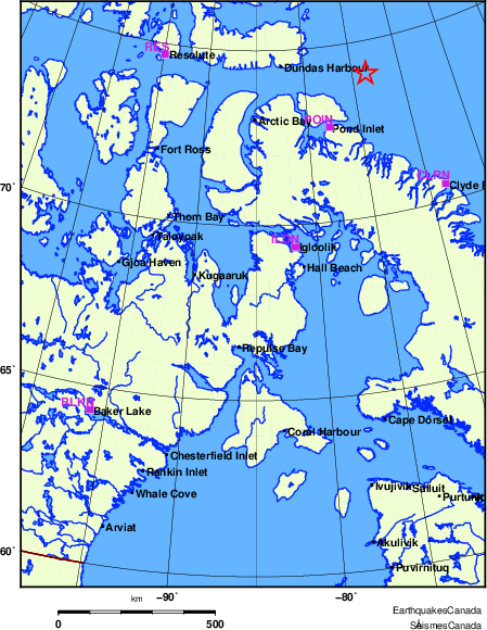 Map of Regional Seismographs