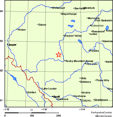 Map of Earthquake Localities