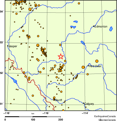 carte des des séismes de magnitude 2,0 et plus depuis 2000