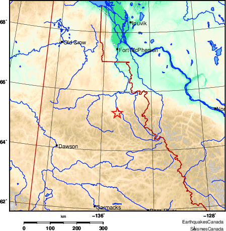 carte des environs du séisme