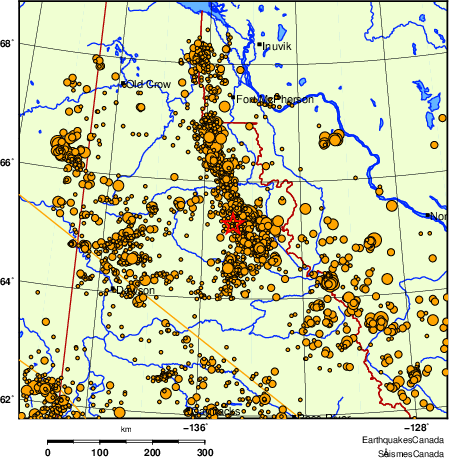 Map of earthquakes magnitude 2.0 and larger, 2000 - present