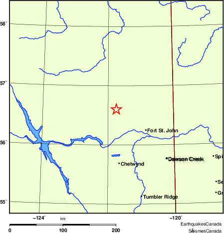 Map of Earthquake Localities