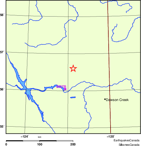 Map of Regional Seismographs