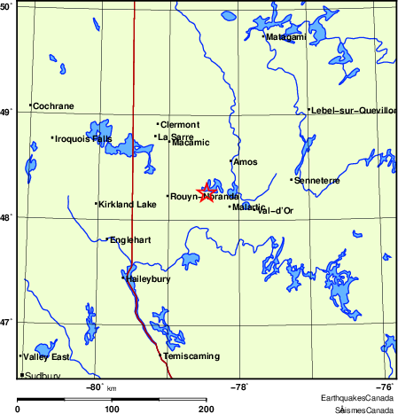 Map of Earthquake Localities