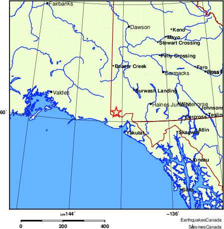 Map of Earthquake Localities