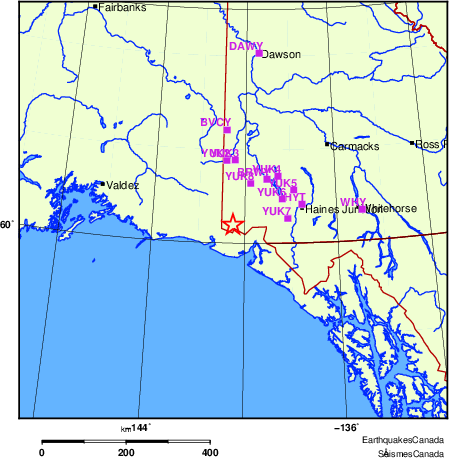 Map of Regional Seismographs