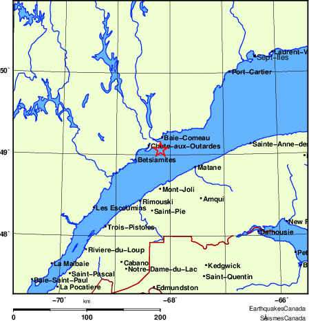 Map of Earthquake Localities