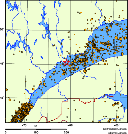 Map of earthquakes magnitude 2.0 and larger, 2000 - present