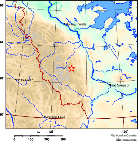 carte des environs du séisme