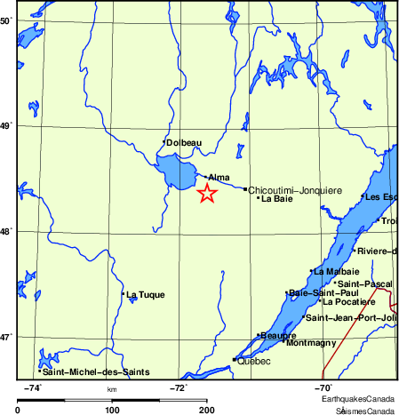 Map of Earthquake Localities