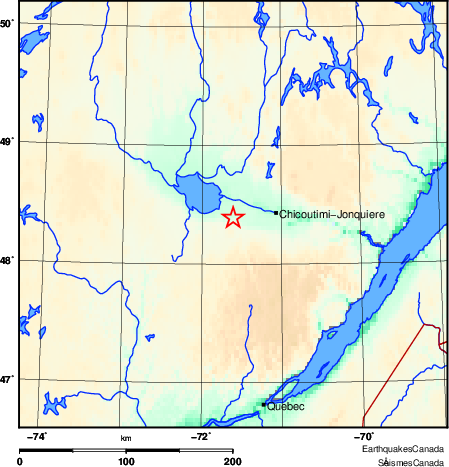 carte des environs du séisme