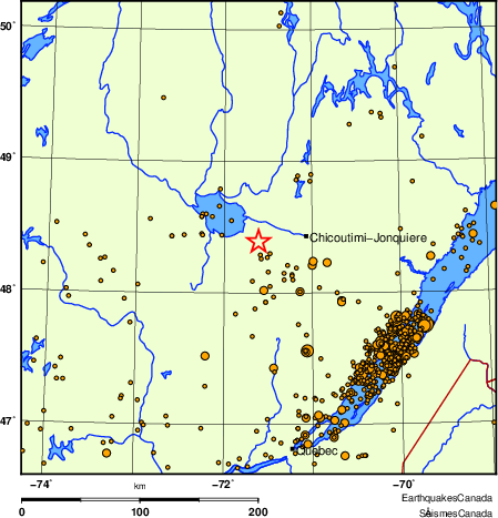 Map of earthquakes magnitude 2.0 and larger, 2000 - present