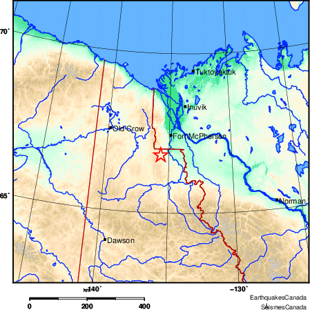 carte des environs du séisme