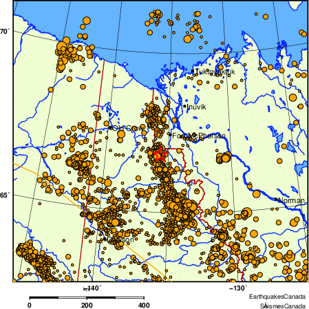 Map of earthquakes magnitude 2.0 and larger, 2000 - present