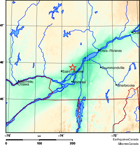 Map of Earthquake Area