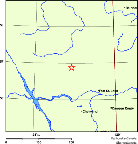 Map of Earthquake Localities