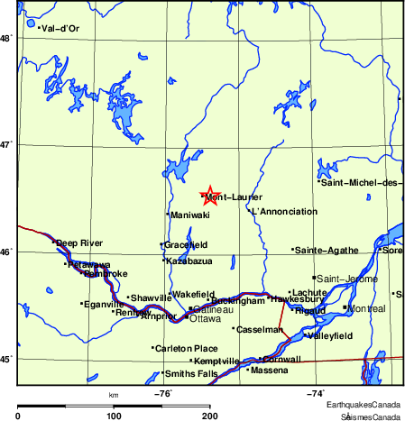 Map of Earthquake Localities