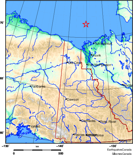 carte des environs du séisme