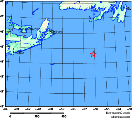 carte des environs du séisme