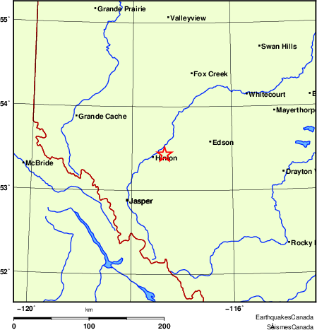 Map of Earthquake Localities