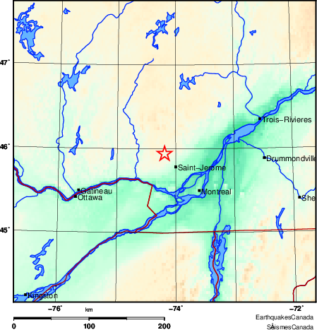 Map of Earthquake Area