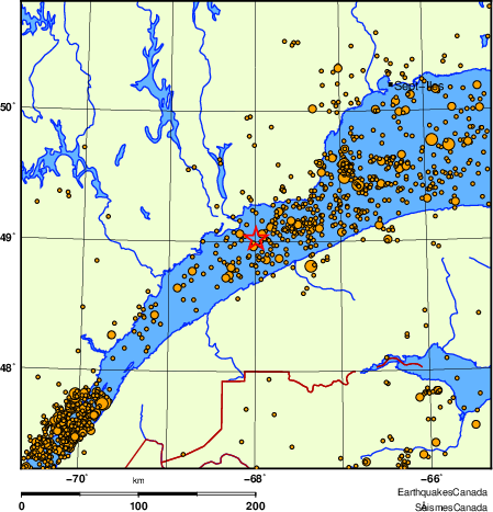 Map of earthquakes magnitude 2.0 and larger, 2000 - present