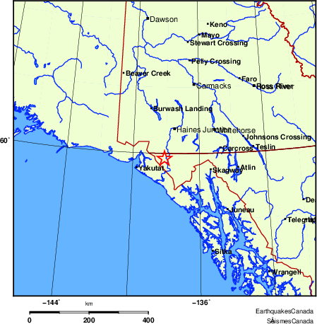 Map of Earthquake Localities