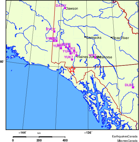 carte des localisations des stations sismologiques locales