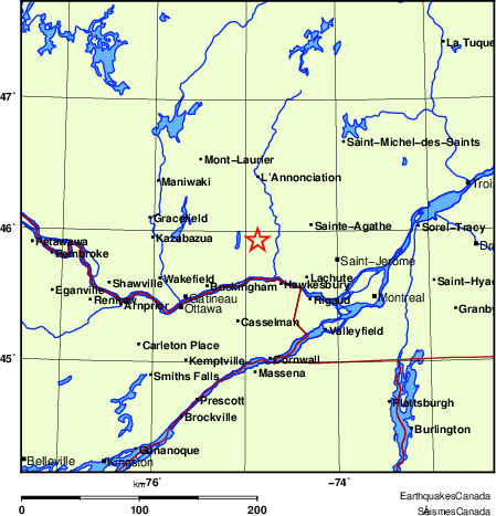 Map of Earthquake Localities