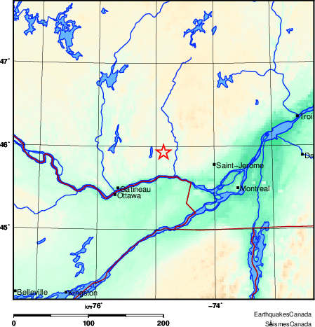 Map of Earthquake Area