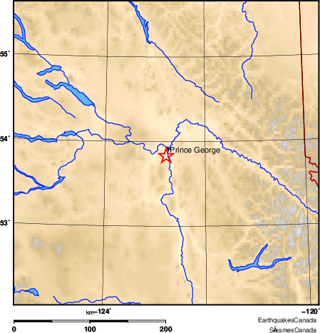 carte des environs du séisme