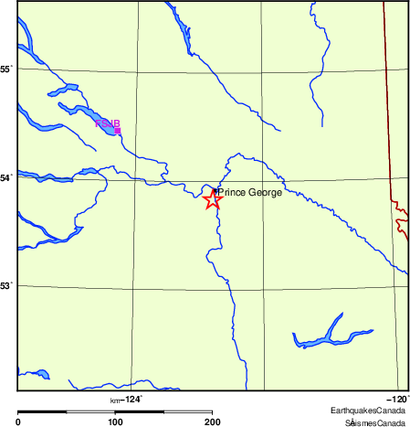 Map of Regional Seismographs