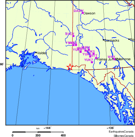 Map of Regional Seismographs