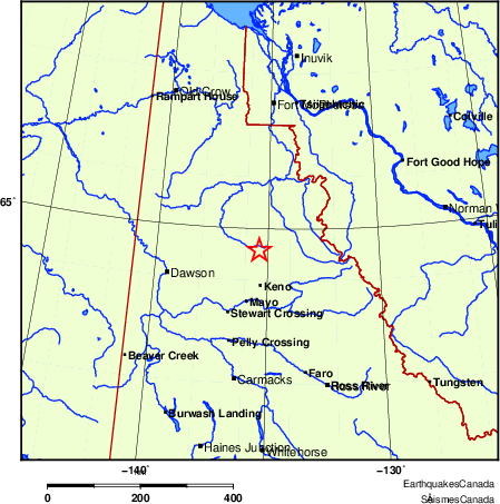 carte des endroits près de l'épicentre