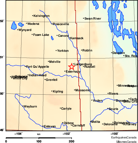 Map of Earthquake Area