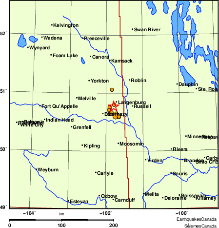 Map of earthquakes magnitude 2.0 and larger, 2000 - present