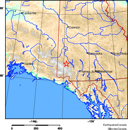 carte des environs du séisme