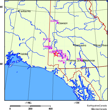 Map of Regional Seismographs