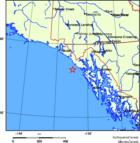 Map of Earthquake Localities