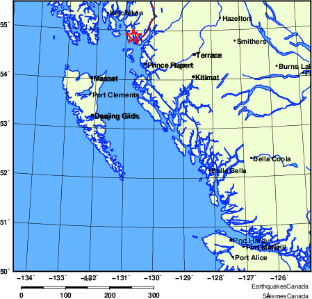 Map of Earthquake Localities