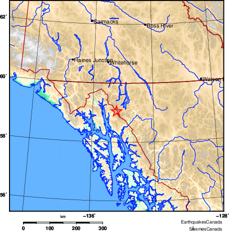 carte des environs du séisme